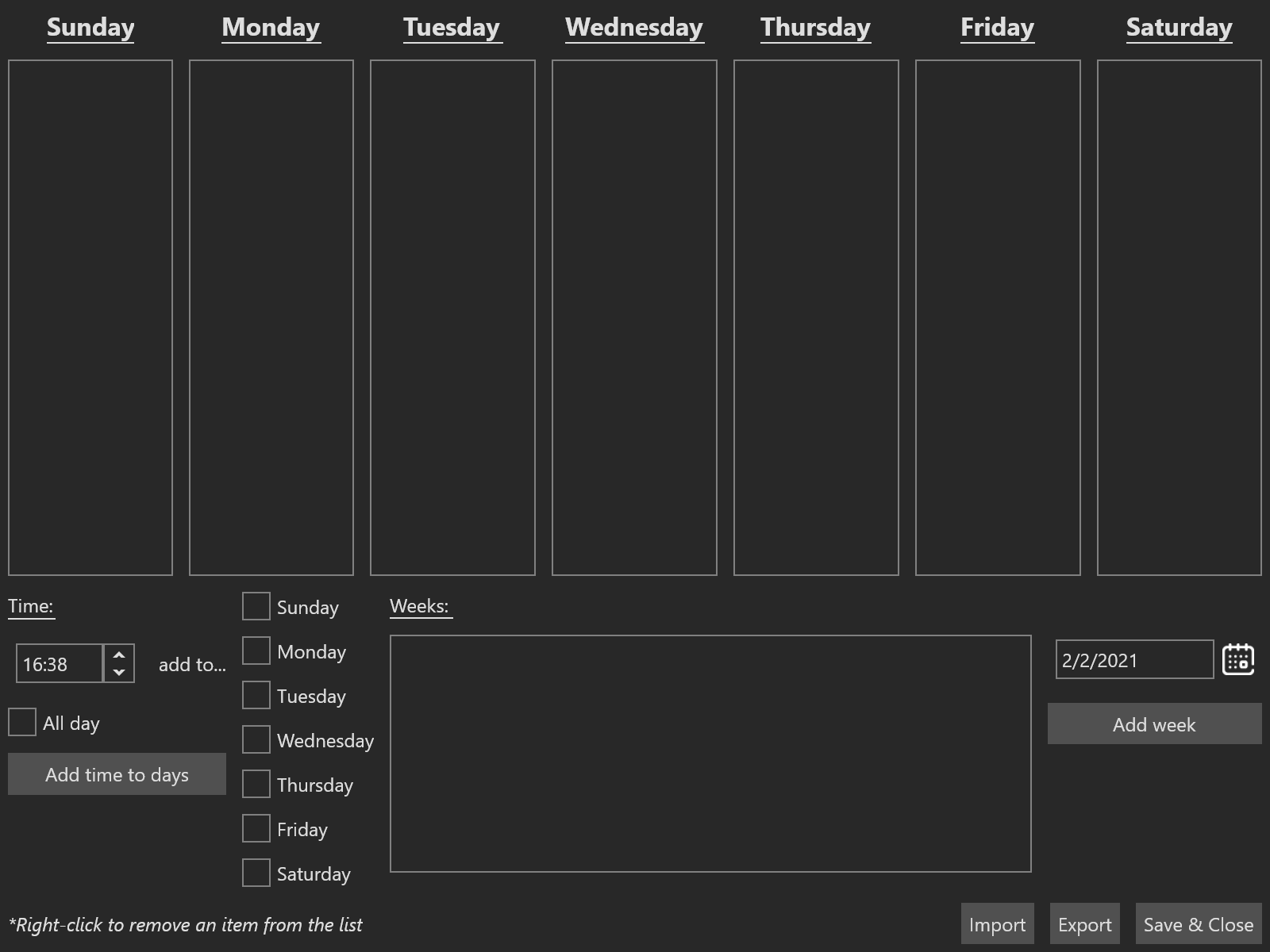 Bulk Edit Calendar Events Features